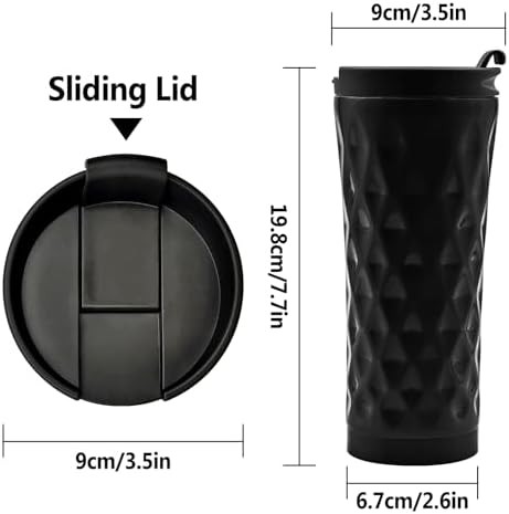 Black leakproof travel coffee mug 17oz — photo 4