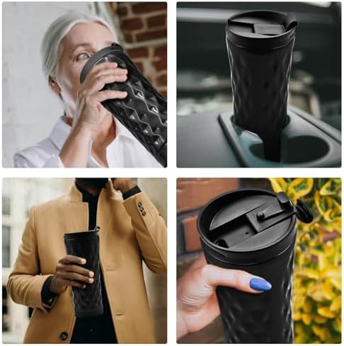 Black leakproof travel coffee mug 17oz — photo 5