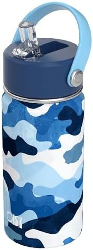 Kids sports water bottle with straw