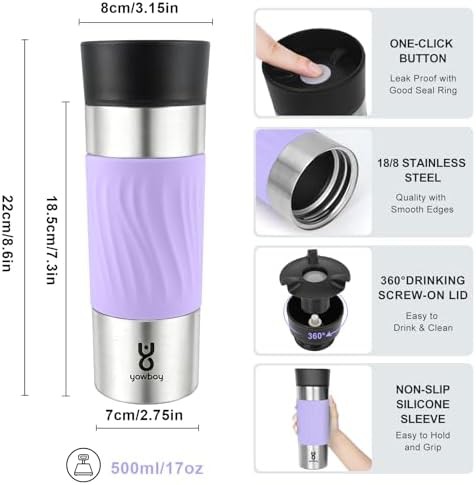 Light Purple Travel Coffee Mug 16 oz — photo 5