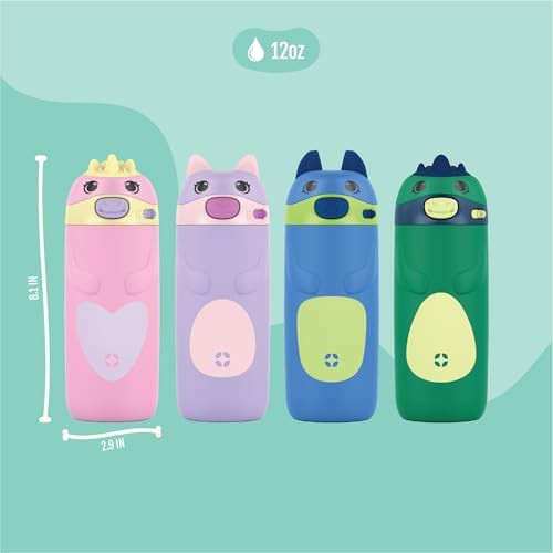 Dog themed kids stainless steel bottle 12 oz — photo 3