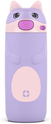 Cat themed kids stainless steel bottle 12 oz
