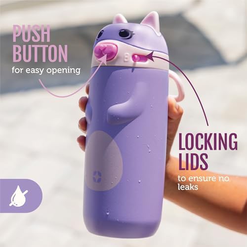 Cat themed kids stainless steel bottle 12 oz — photo 5