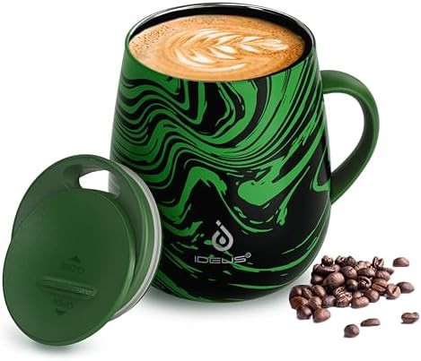 Green zebra 16 oz insulated coffee mug