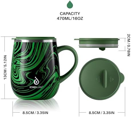 Green zebra 16 oz insulated coffee mug — photo 5