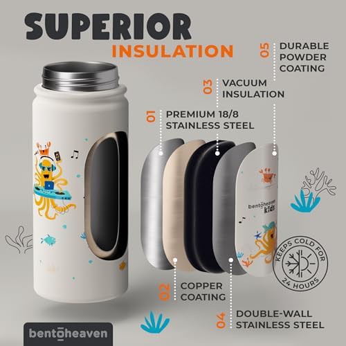 Orange kids school water bottle — photo 3