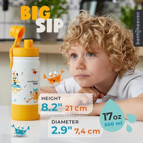 Orange kids school water bottle — photo 4