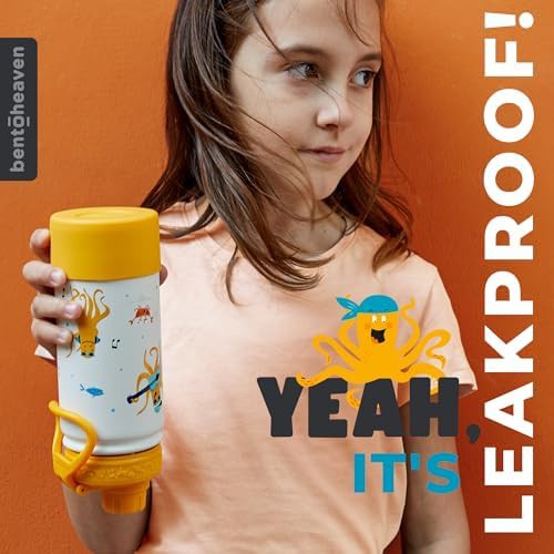 Orange kids school water bottle — photo 5