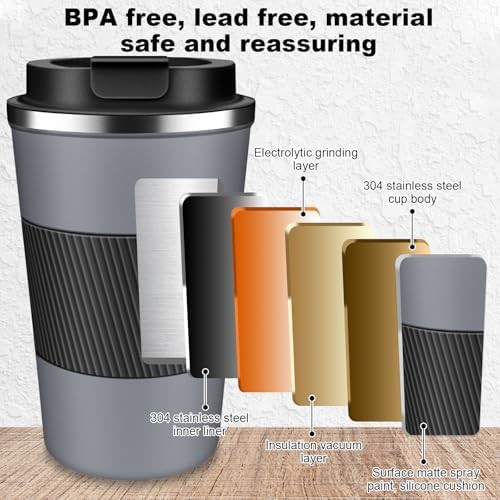 Leakproof Travel Coffee Mug Stainless Steel — photo 3