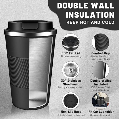 Dubuxw 12oz leakproof car friendly coffee mug — photo 4