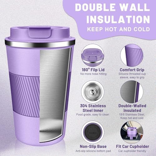 Dubuxw 12oz stainless steel flip lid tumbler — photo 4