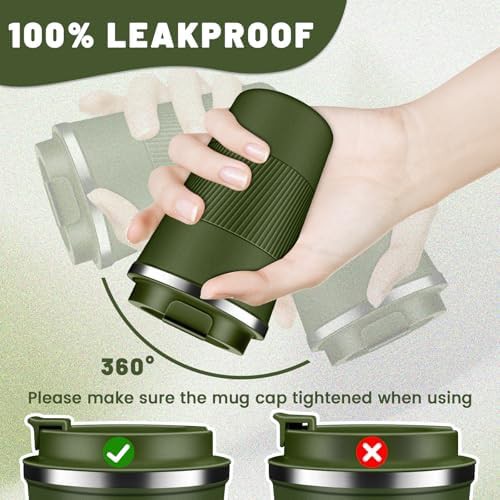 Dubuxw 12oz stainless steel travel coffee mug — photo 3