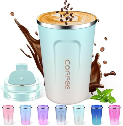 Gradient colorful insulated travel mug 12 oz