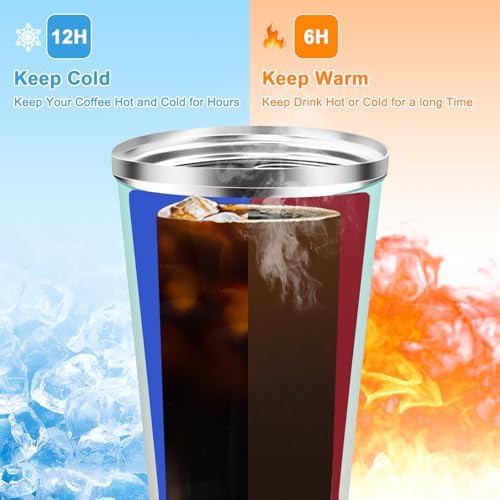 Gradient colorful insulated travel mug 12 oz — photo 3