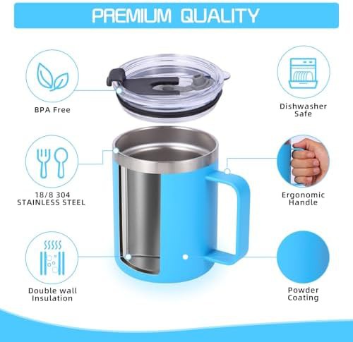 Blue leakproof tumbler 12 oz 2 pack — photo 3