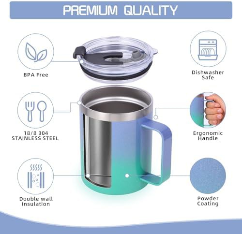 Purple green leakproof mug 12 oz — photo 3