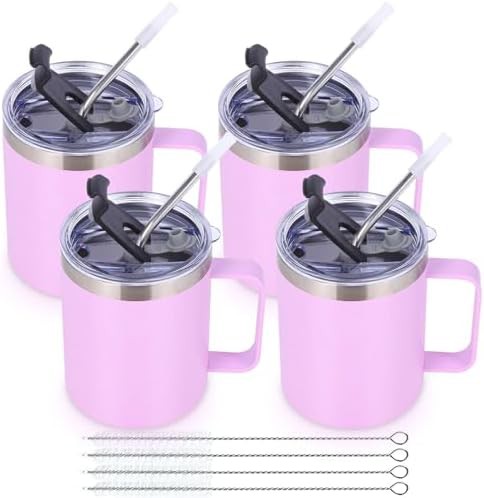 Purple leakproof travel mug 12 oz 4 pack