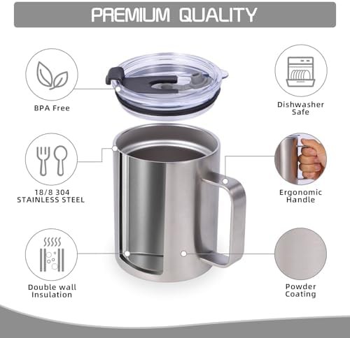 Silver leakproof travel mug 12 oz — photo 3