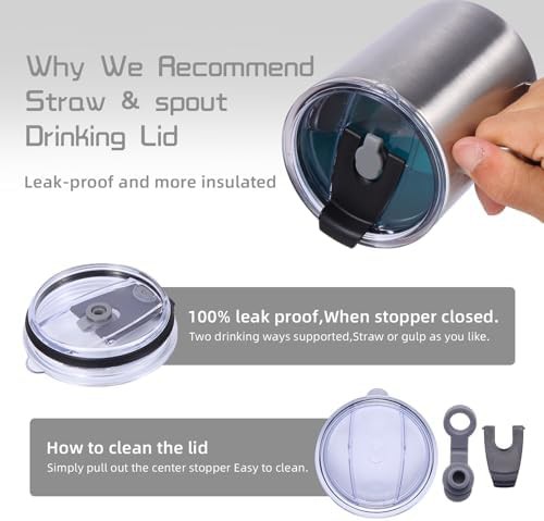 Silver leakproof travel mug 12 oz — photo 5
