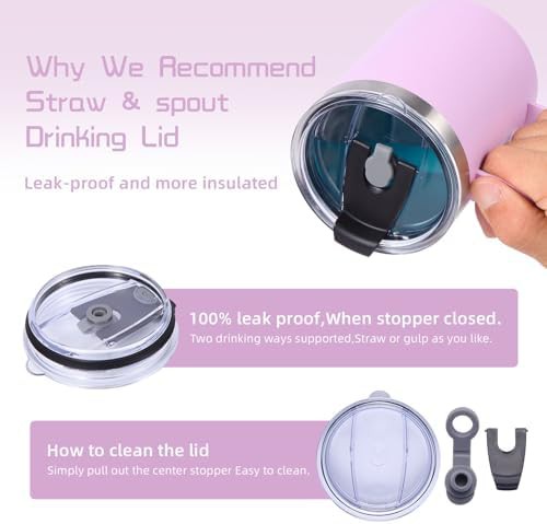 Purple leakproof tumbler 12 oz 2 pack — photo 5