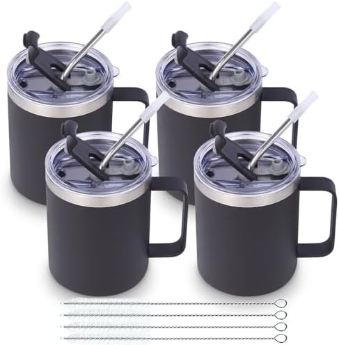 Black leakproof travel mug 12 oz
