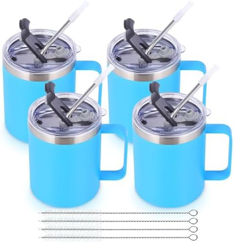 Blue leakproof travel mug 12 oz 4 pack