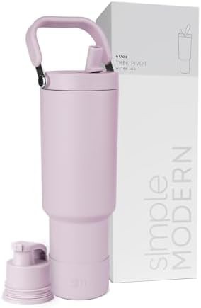 Lavender tumbler with handle and chug lid 40 oz