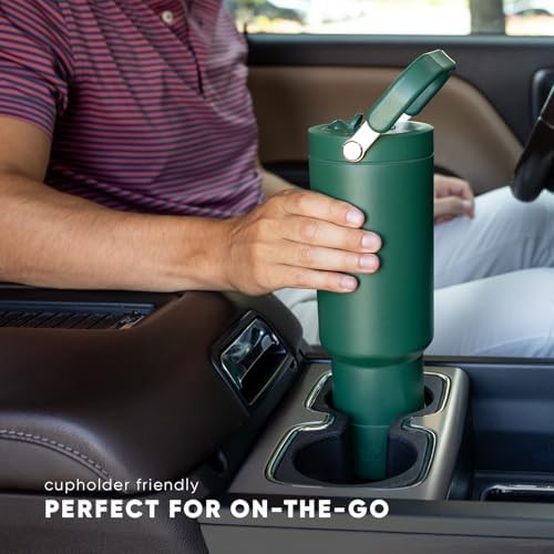 Lavender tumbler with handle and chug lid 40 oz — photo 3