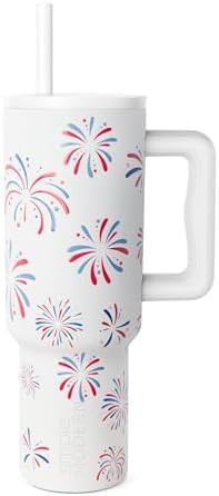 Firework pattern ceramic lined tumbler 40 oz
