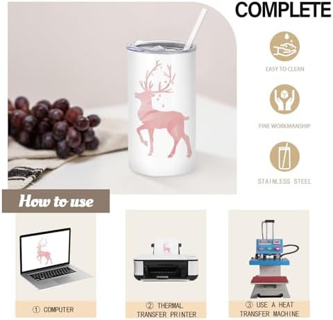 White Sublimation Skinny Straight Insulated Tumbler — photo 5