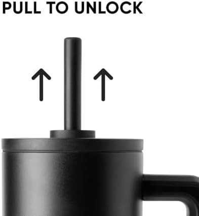 Black ceramic lined tumbler with handle 40 oz — photo 4