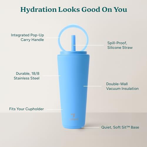 Halo 32 oz spill proof tumbler in oahu blue — photo 4