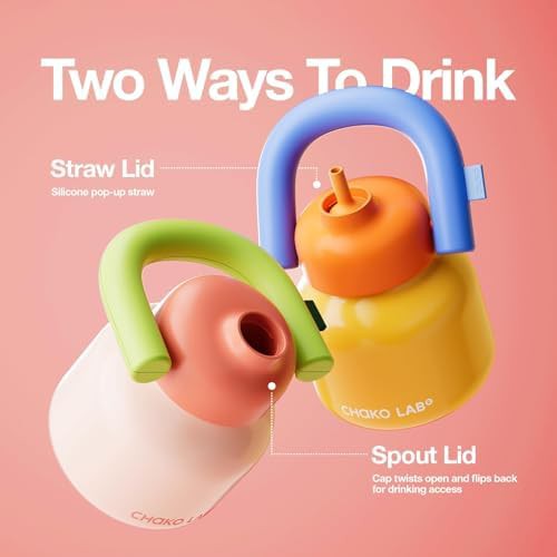 Pink and Green Fitness Flask with Straw — photo 4