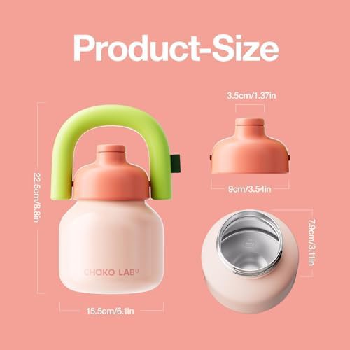 Pink and Green Fitness Flask with Straw — photo 5