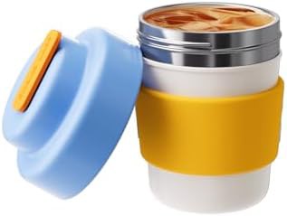 Insulated Travel Mug with Blue Lid