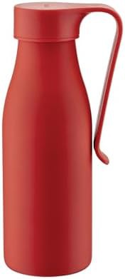 Red stainless steel flask with filter