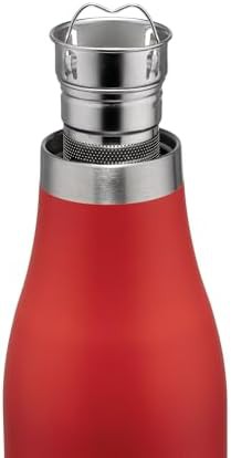 Red stainless steel flask with filter — photo 3