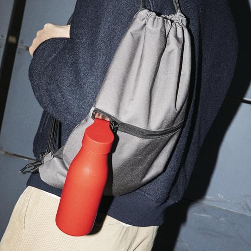 Red stainless steel flask with filter — photo 4