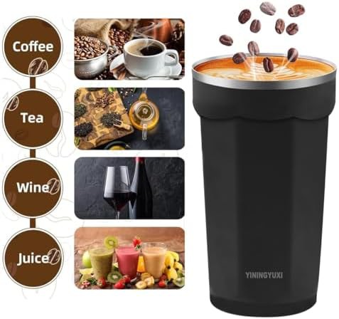 Black Double Wall Vacuum Office Mug 510ml — photo 4