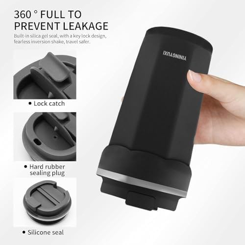 Black Double Wall Vacuum Office Mug 510ml — photo 5