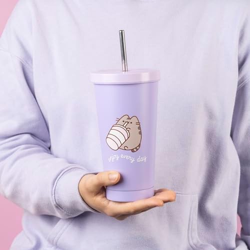 Erik Pusheen insulated tumbler with straw and brush — photo 5