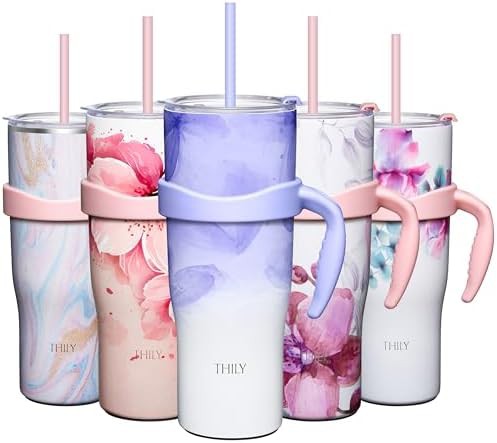 Violet leaves insulated travel tumbler 40 oz