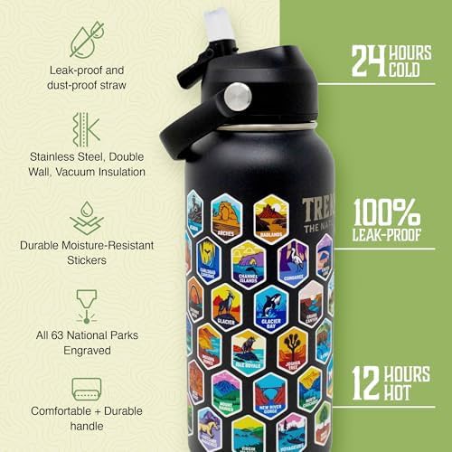 National parks insulated bottle with stickers — photo 3