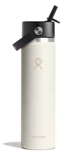 Water Bottle - Insulated Stainless Steel - Wide Straw Lid