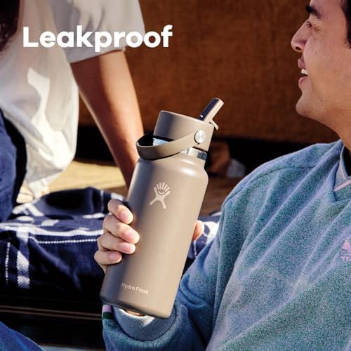 Ivory wide mouth bottle with straw lid 32 oz — photo 4