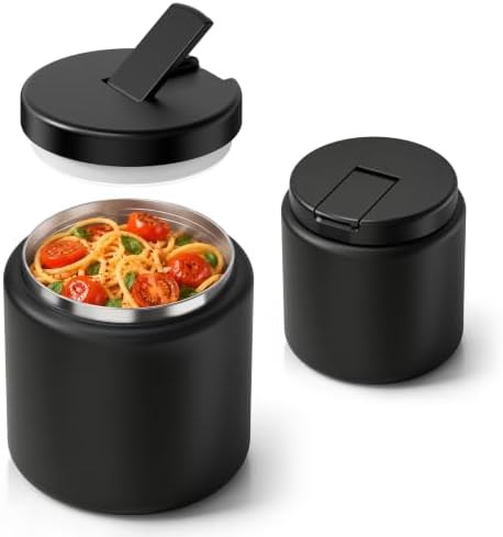 Large black buckle lid food jar