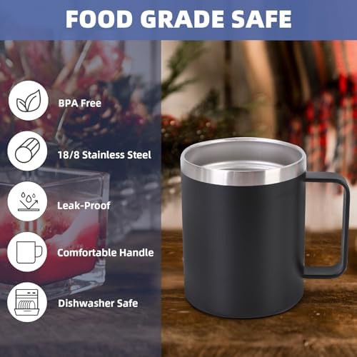 Black Insulated Travel Coffee Tumbler 12 oz — photo 4
