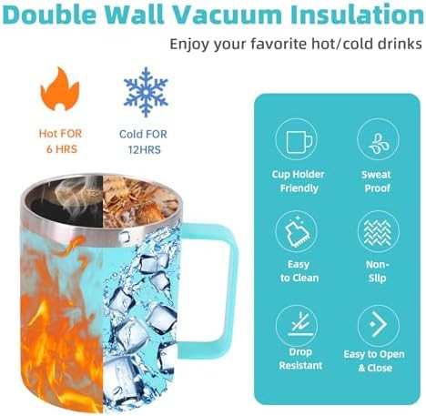 Blue Insulated Travel Coffee Tumbler 12 oz — photo 3