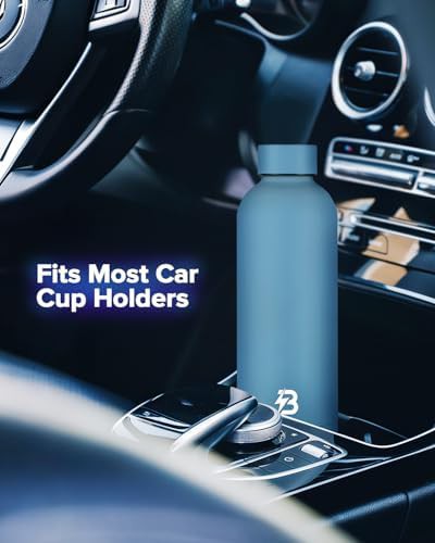 Sky blue insulated stainless steel travel bottle — photo 5