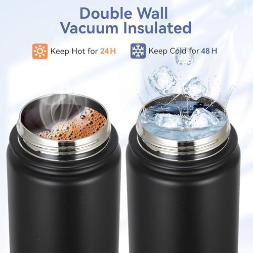 Wide mouth vacuum flask with straw lid — photo 5